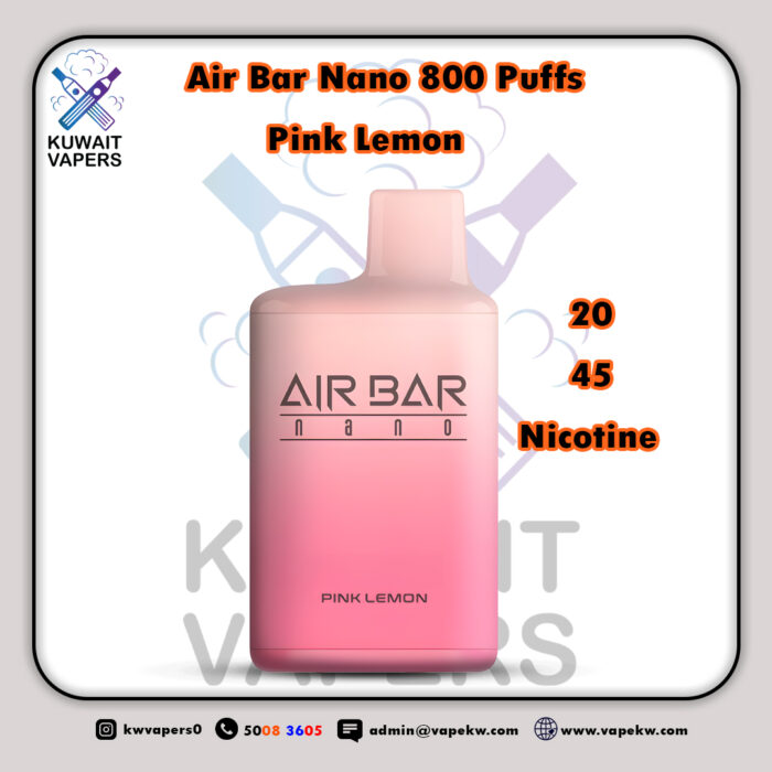 Air Bar Nano Pink Lemon 800 Puffs