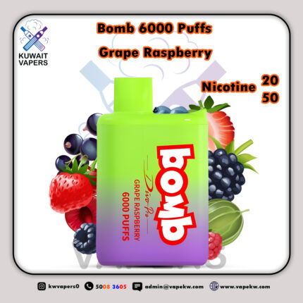 Bomb Grape Raspberry 6000 puffs