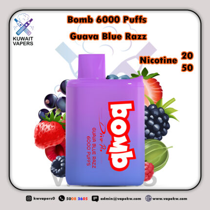 Bomb Guava Blue Razz 6000 puffs