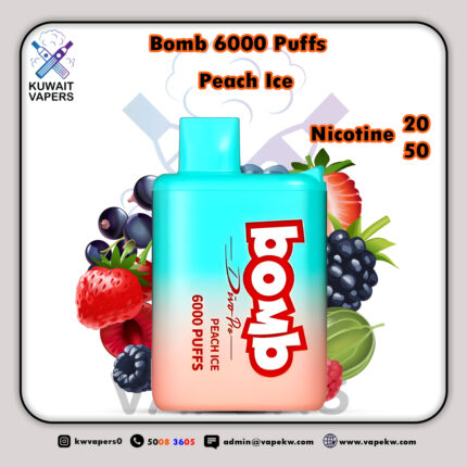 Bomb Peach Ice 6000 puffs