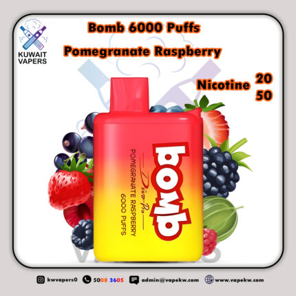 Bomb Pomegranate Raspberry 6000 puffs