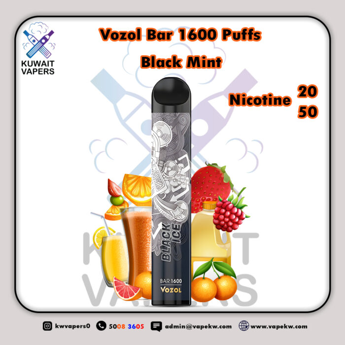 Vozol Bar Black Mint 1600 Puffs