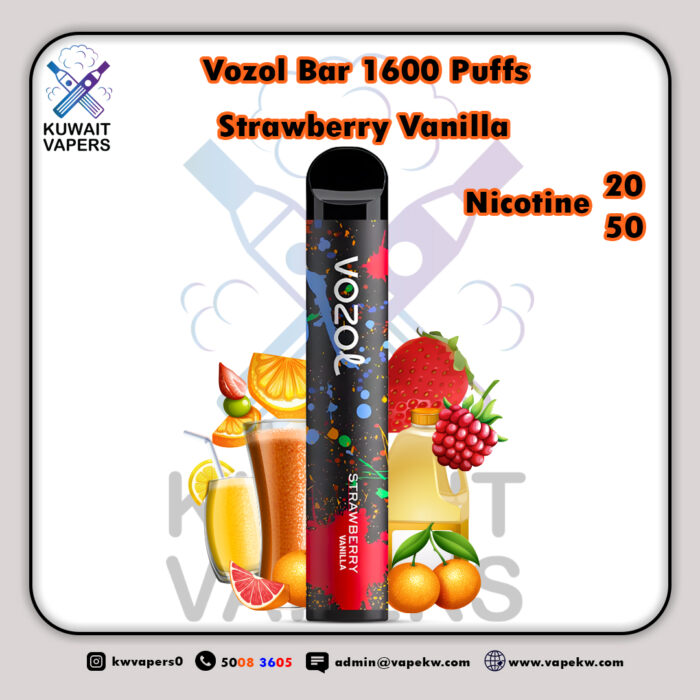 Vozol Bar Strawberry Vanilla 1600 Puffs