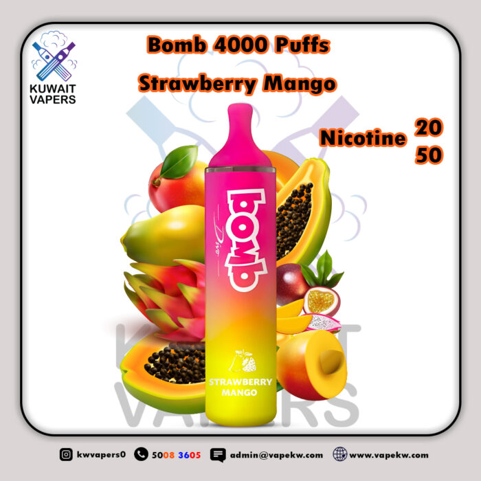 bomb Strawberry Mango 4000 puffs