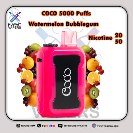 coco Watermelon Bubblegum 5000 puffs