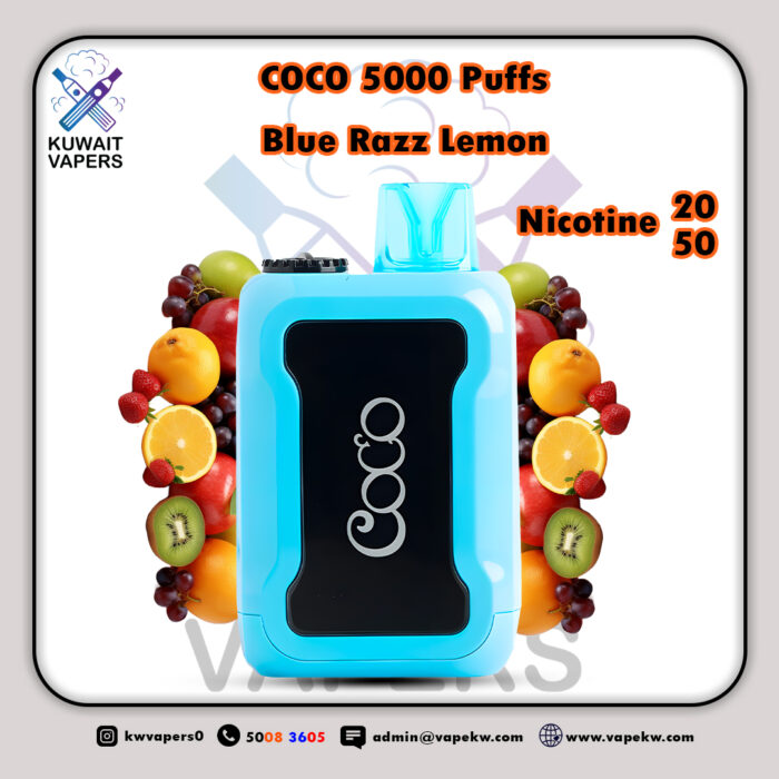 coco blue razz lemon 5000 puffs