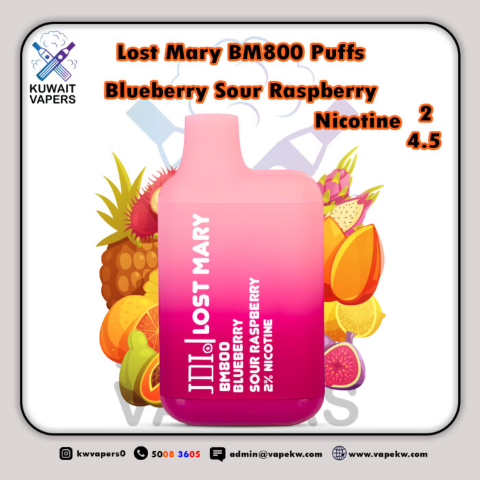 Lost Mary Blueberry Sour Raspberry bm800 Puffs