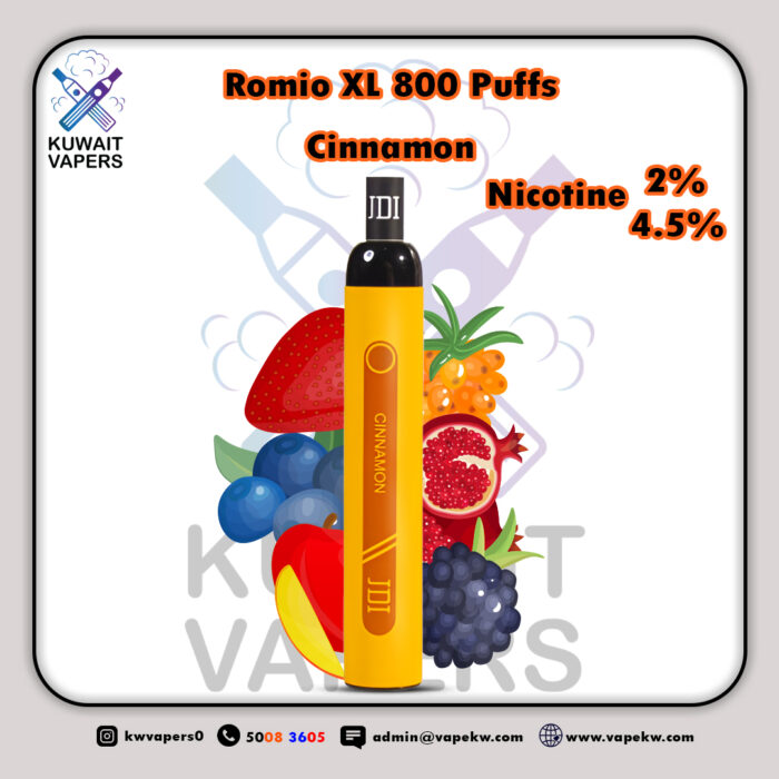 Romio XL Cinnamon 800 Puffs