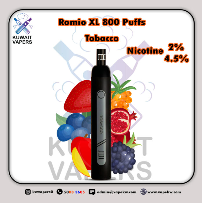 Romio XL Tobacco 800 Puffs