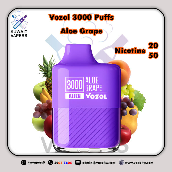 Vozol Aloe Grape 3000 Puffs