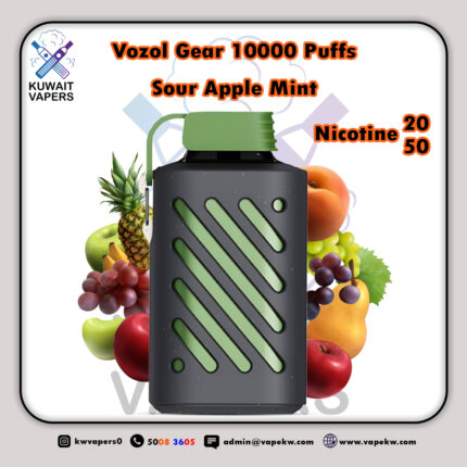 Vozol Gear Sour Apple Mint 10000 Puffs