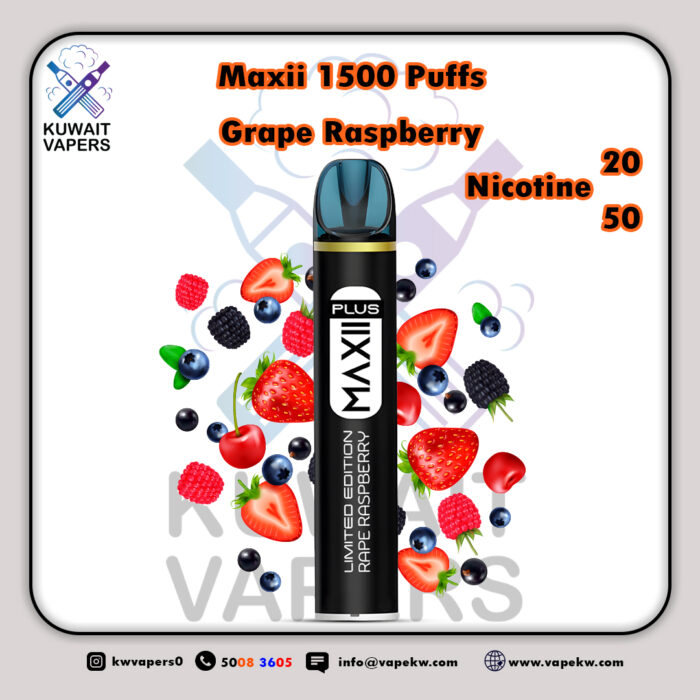 Maxii Grape Raspberry 1500 Puffs