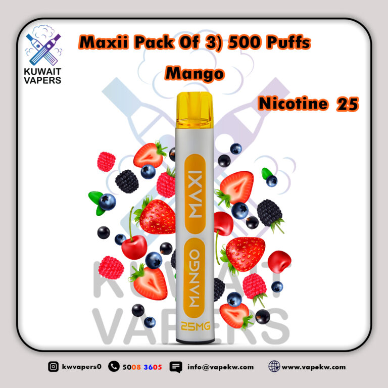 Maxii Pack Of 3 Mango 500 Puffs