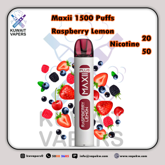 Maxii Raspberry Lemon 1500 Puffs