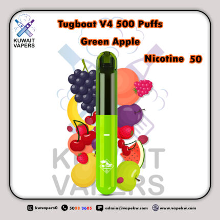 Tugboat V4 Green Apple 500 Puffs