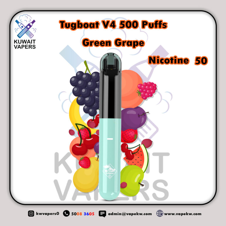 Tugboat V4 Green Grape 500 Puffs