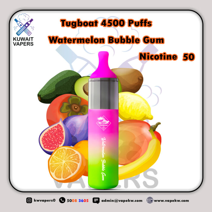 Tugboat Watermelon Bubble Gum 4500 Puffs