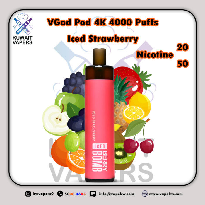 VGod Pod 4K Iced Strawberry 4000 Puffs