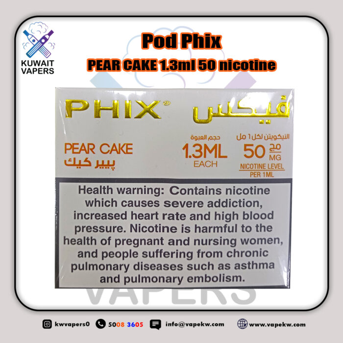 Pod Phix PEAR CAKE 1.3ml 50 nicotine