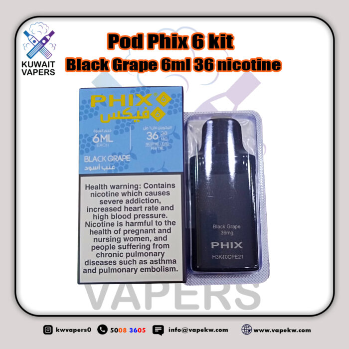 phix Black Grape 6ml 36 nicotine