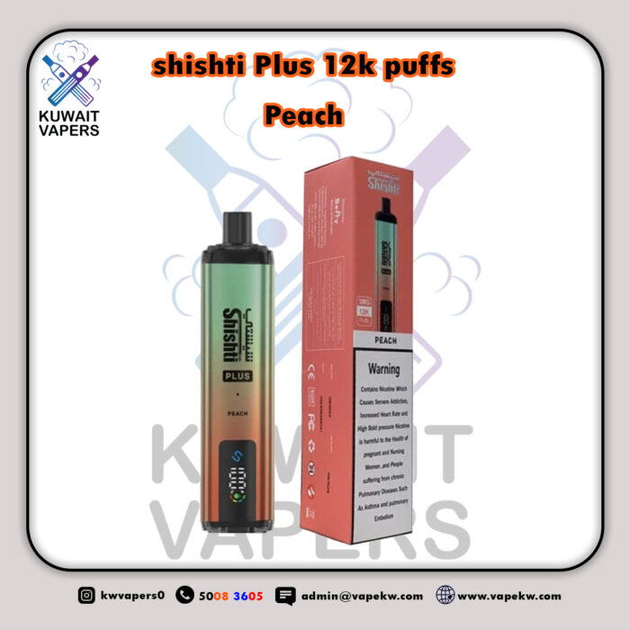 shishti Plus Peach 12k puffs